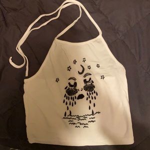 Embroidered Crying Brandy Melville Halter Top
